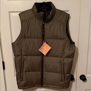 Eddie Bauer Men's Green Down Puffer Vest